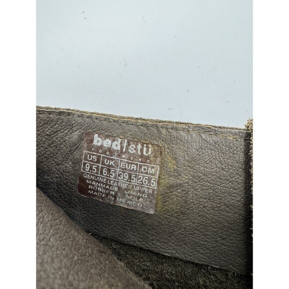 Bed|Stü Womens Leather Harness Boots 9.5 Brown Distressed Western Moto Boho - Picture 15 of 16